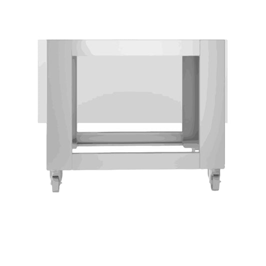 Stainless steel support on wheels for 9 pizza oven