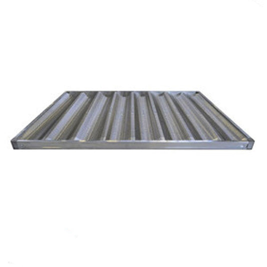 Wavy perforated aluminum tray with frame