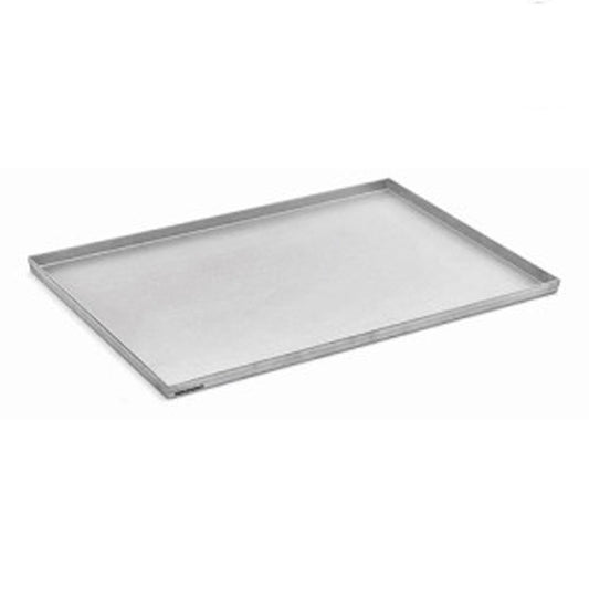 Flat solid aluminum tray