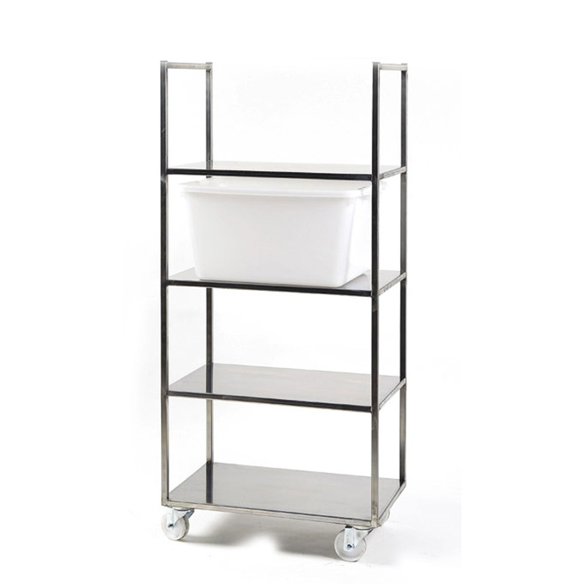 Carrello Porta Ceste a Piani Acciaio Inox 40x60cm